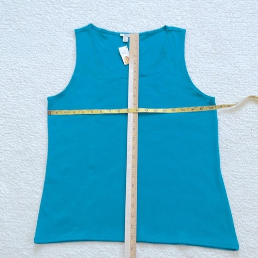 J.JILL 95% COTTON TANK TOP/ CAMI WITH TALBOTS TAG- SIZE LARGE - Picture 7 of 12